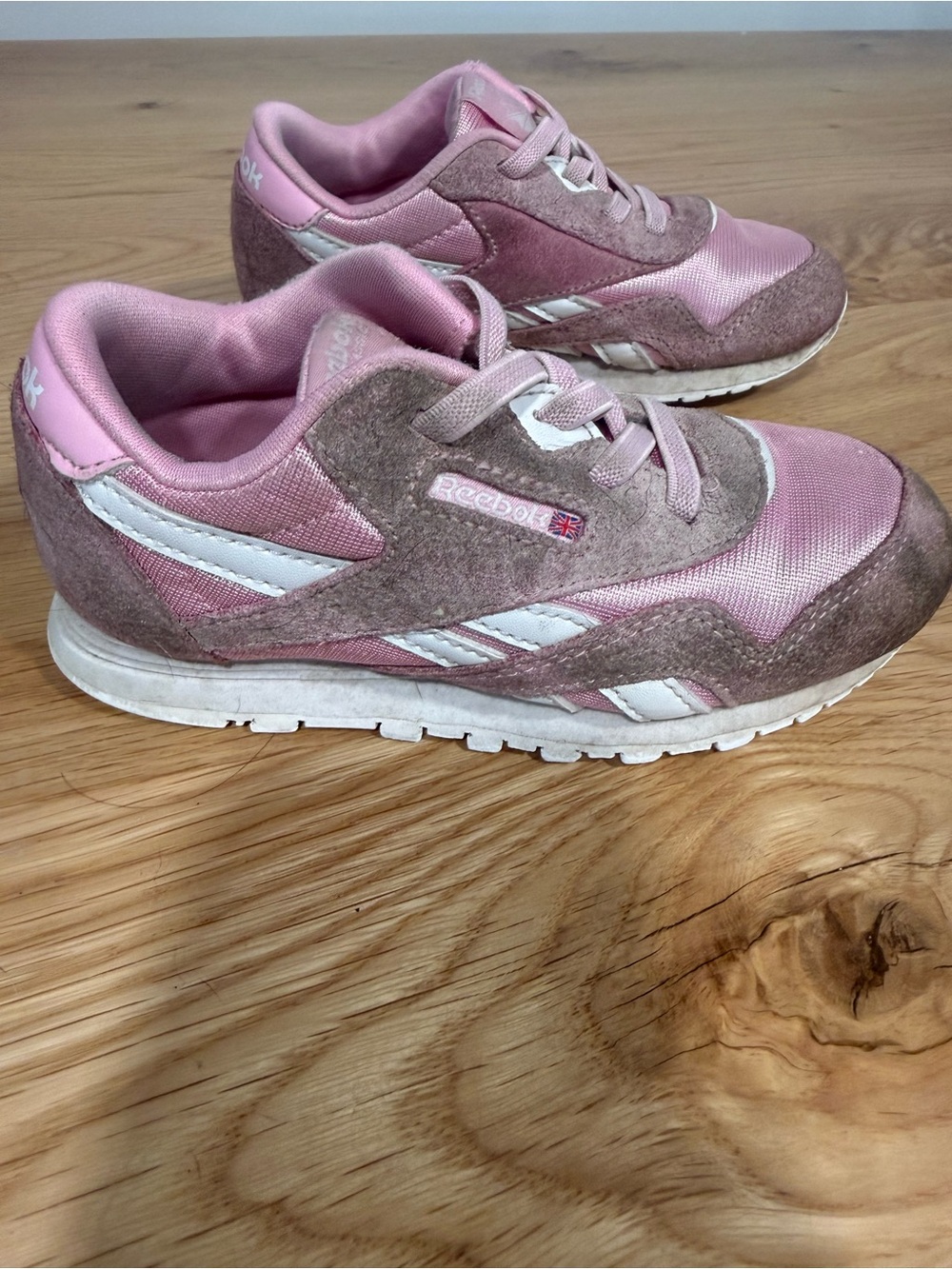 Reebok Kids Pink Suede & Mesh Athletic Sneakers